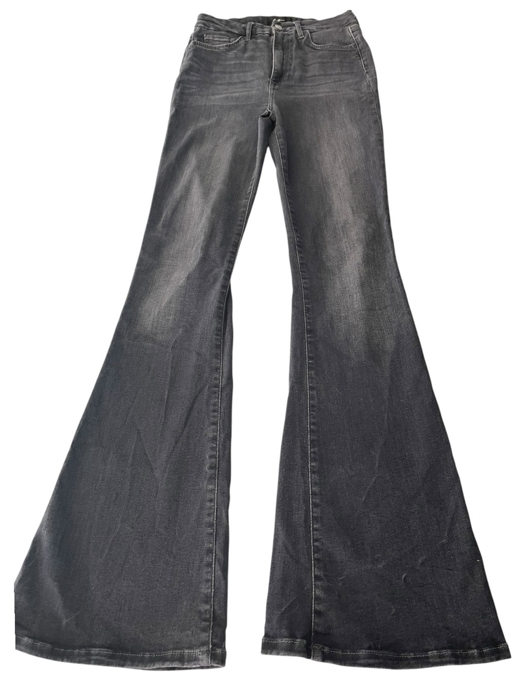 7 For All Mankind No Filter Denim Ultra High-Rise Skinny Boot Size 28 Black